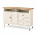 Buffet en bois de pin et MDF avec portes et tiroirs 120x40x85 cm